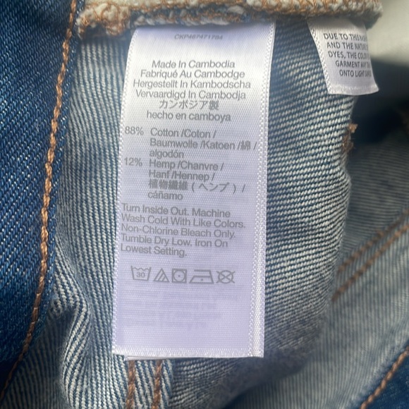 NWT! Madewell Baggy Straight Jeans in Dark Worn Indigo Wash - Picture 9 of 10